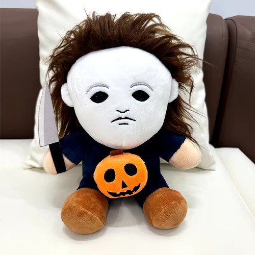 Halloween Michael Myers Funny Black King Plush Slippers Soft Non-Slip Shoes Wome - Picture 7 of 12