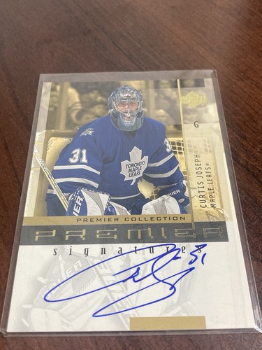 2001-02 UD Upper Deck Premier Collection Signatures Curtis Joseph 31 G Toronto