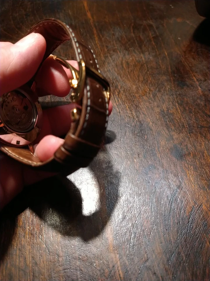 Reloj Automático Orient Star Moon Face Corazón Abierto Unisex 40mm Usado Foto 4 de 4