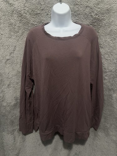 Tavi Cozy Sweatshirt Damen Medium Soft Modal Mauve Lila Rundhals Uni - Bild 1 von 10