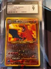 Charizard CGC 9 Pokemon (2000) Japanese Neo Premium File 2 Rev Holo Big Swirl