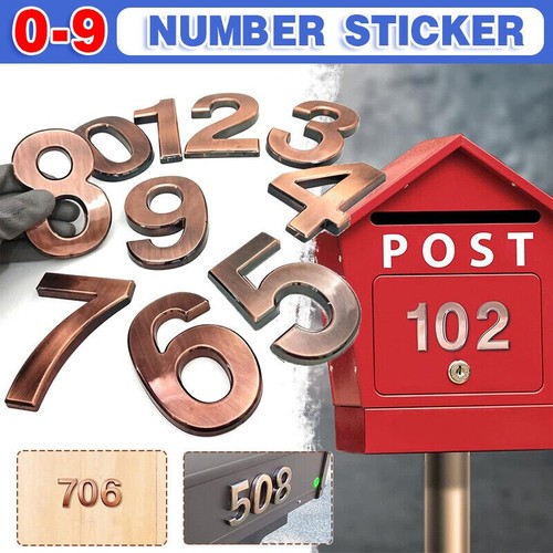 0-9 Number Sticker Plating Digital Door Address Hotel Number Sticker Plate Sign - Picture 1 of 24