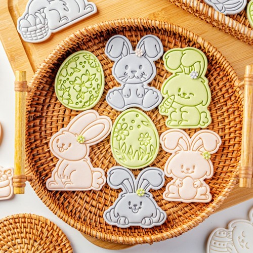 Plastic DIY Cookie Cutters Easter Theme Bunny Shape Kitchen Baking Decoration - Picture 5 of 14