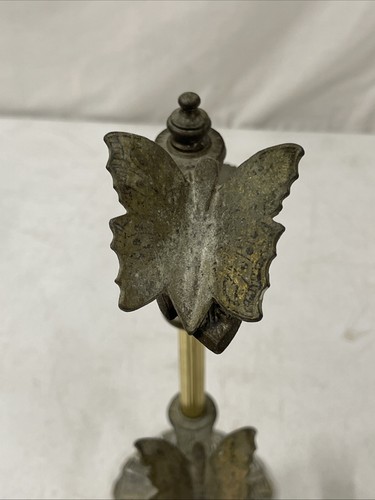 Vintage Allied Brass 11.5” Butterfly Memo Letter Holder Holds Multiple Objects - Picture 8 of 12