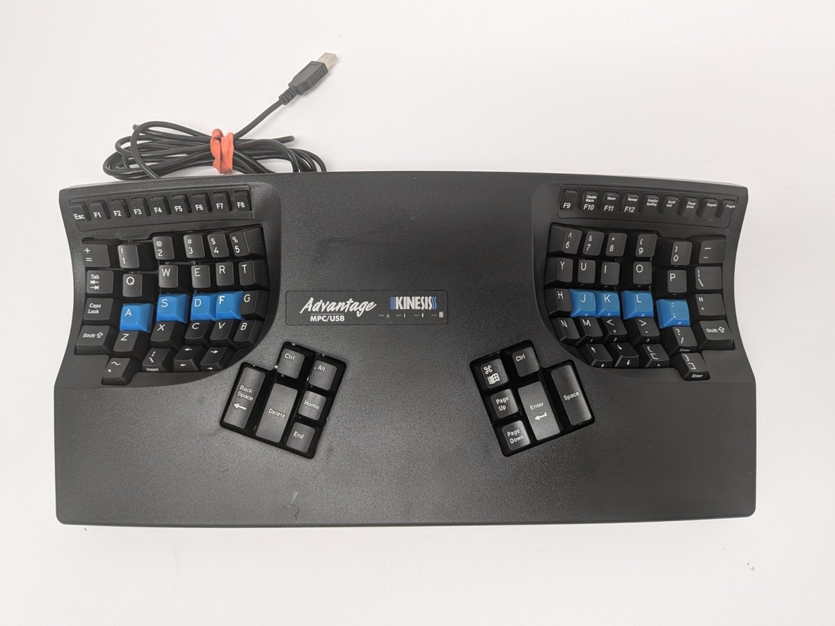 Kinesis Advantage KB500 Ergonomic Keyboard, USB/MPC, Black