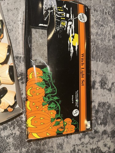 Vintage Halloween Hexe Blasform Licht Set von Party Fun 1991 - Bild 8 von 11