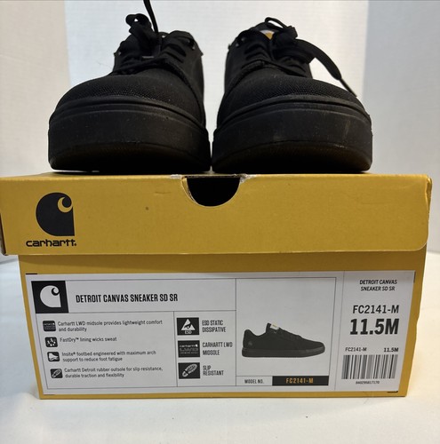 Carhartt Men’s Detroit Black Lace-Up Sneakers, Size 11.5 M - Picture 11 of 12