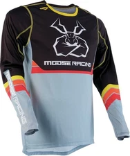 Moose Racing Agroid 24 Mens MX Offroad Jersey Gray/Yellow
