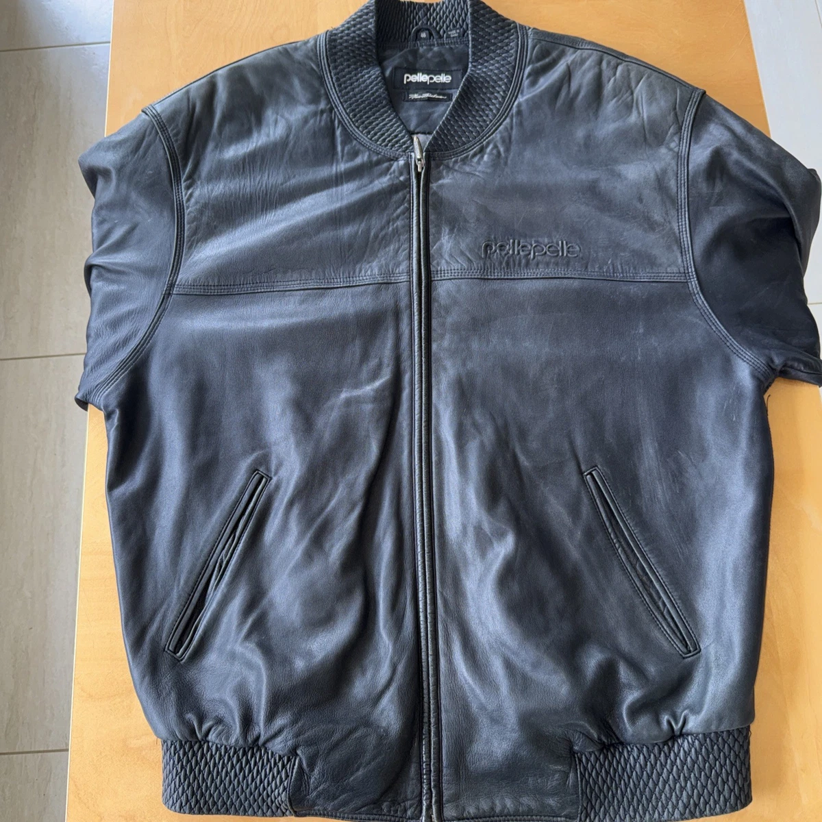 Pelle Pelle Leather Outer Shell Blue Coats, Jackets & Vests for