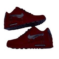 Nike Air Max 90 Custom   Maroon Black Drip | ...