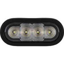 SL62CO - 6 Inch LED Oval Strobe Light with Clear LEDs and Clear Lens - 1EA