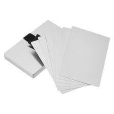 30Pcs Metal Business Card 0.21mm Thick 3.4x2.1" with Cable Tie Silver