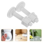  4 Pcs Plastic Toilet Screws for Seat Bolts with Nuts and Washers Parts
