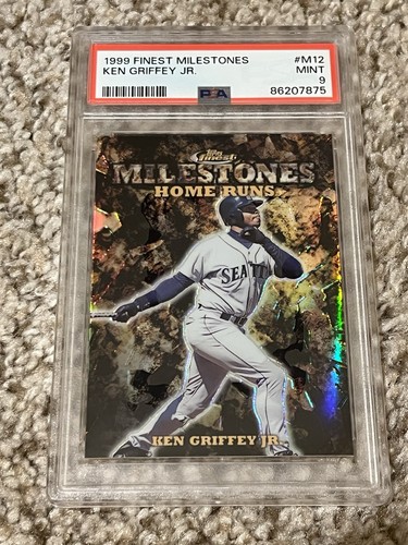 1999 Topps Finest M12 Ken Griffey Jr. Milestones /500 PSA 9 MINT - Picture 1 of 2