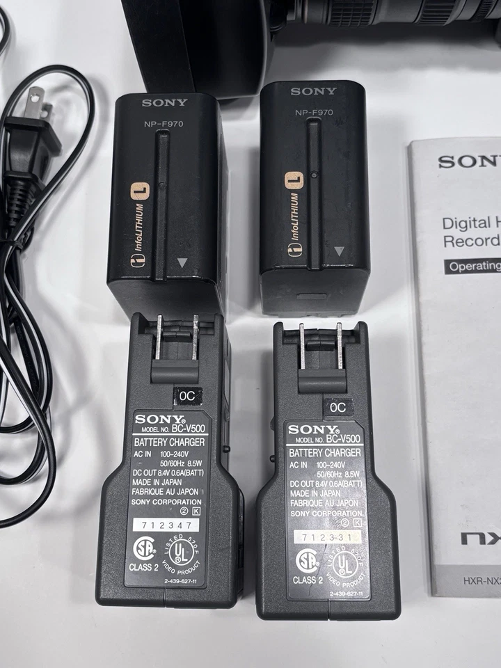 Sony HXR-NX3 NXCAM Pro Video Camera + batteries, charger & accessories - Image 3 of 4