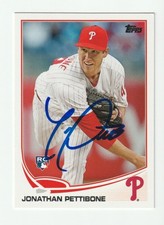 Jonathan Pettibone Signed 2013 Topps Update RC Card Auto Phillies Autograph COA