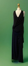 Long cocktail dress size 14-16 Black Stretch Jersey Heavy Fabric worn once