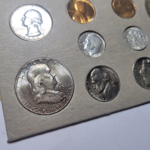 1956 US Mint Philadelphia Denver 10-Coin Silver Toned MINT Set 1c 5c 10c 25c 50c - Picture 5 of 19