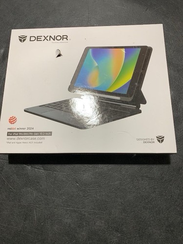 Dexnor iPad 9th Gen Keyboard Case Magic Style w/ Trackpad & Pencil Holder Black - Picture 2 of 2