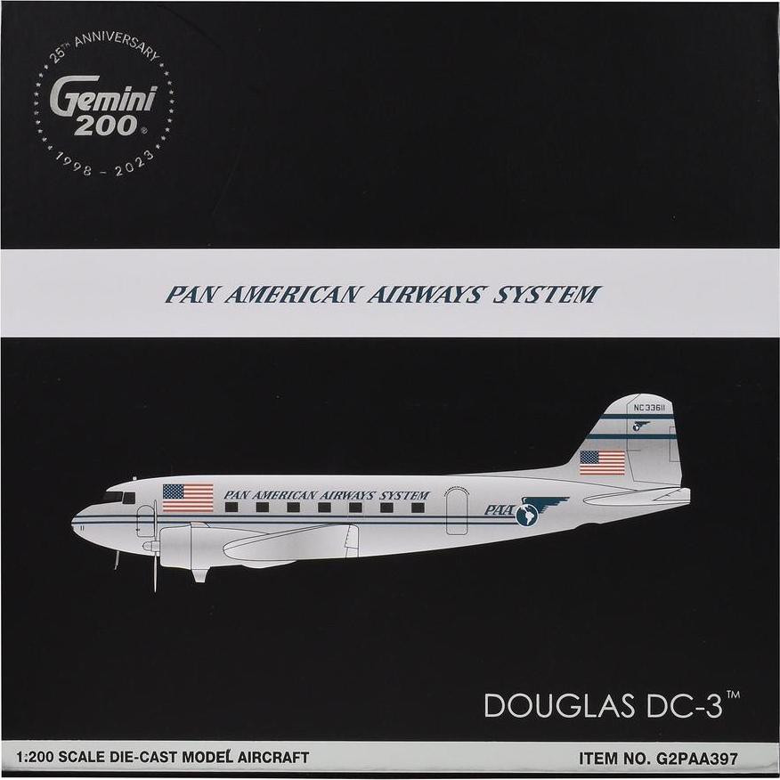 Douglas DC-3 Aircraft Pan American Airways NC33611 Gemini