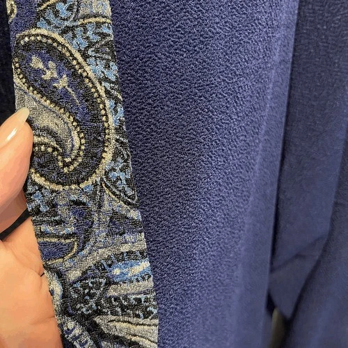 Cárdigan abierto TanJay XL azul marino chaqueta ribete cachemir capa ligera ropa de trabajo Foto 4 de 4