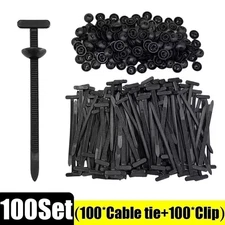 100 PCS Nylon Universal Cable Tie Buckle，Heavy Duty Self-Locking Zip Ties Holder