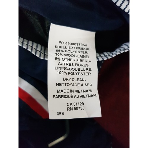 Tommy Hilfiger Addison Wool Blend Trim Fit Overcoat Size 36S - Picture 5 of 6