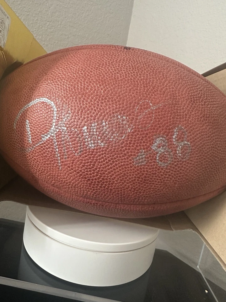 Demaryius Thomas Autographed Wilson NFL Authentic Game Ball JSA certification - Image 2 of 4