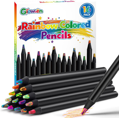 16 Lapices de Color Arcoiris Regalo para Ninas 5 a 12 Anos Surtido de Fiesta