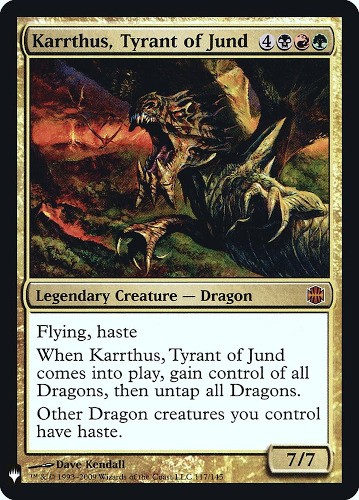 Cartas mágicas Magic The Gathering 1x Karrthus, Tyrant of Jund - Foil Mystery Booster casi nuevo-como nuevo, inglés - Imagen 1 de 1