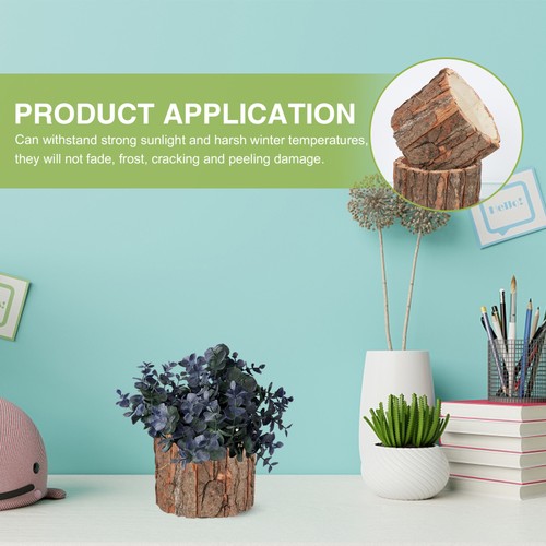 2pcs Wooden Flower Pot Natural Wood Bark Flower Bucket Flower Arrangement Bucket - Bild 15 von 20