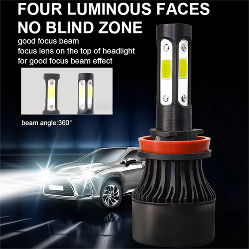 4x 6000K LED Headlight Kit High + Low Beam Light Bulbs For Nissan Maxima 2016-18 - Picture 5 of 8