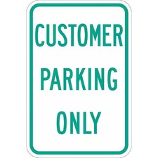 Lyle T1-1194-Eg_12X18 Customer Parking Sign, 12" W, 18" H, English, Aluminum,
