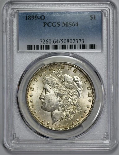 1899-O Morgan Silver $1 Dollar PCGS MS 64