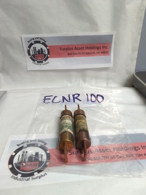 RELIANCE,ECNR100,TIME DELAY 100 AMP FUSE LOT OF 2 PRE-OWNED