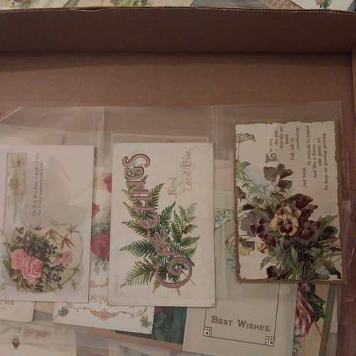 Lot antique victorian 1910s postcard greeting cards (74) some were posted, - Picture 9 of 12