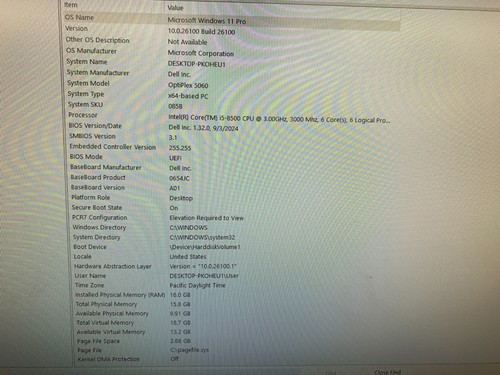 Dell Optiplex 5060 SFF Intel Core i5-8500@3 GHz, 16GB RAM, 256GB SSD, WIn 11 Pro - Picture 12 of 12