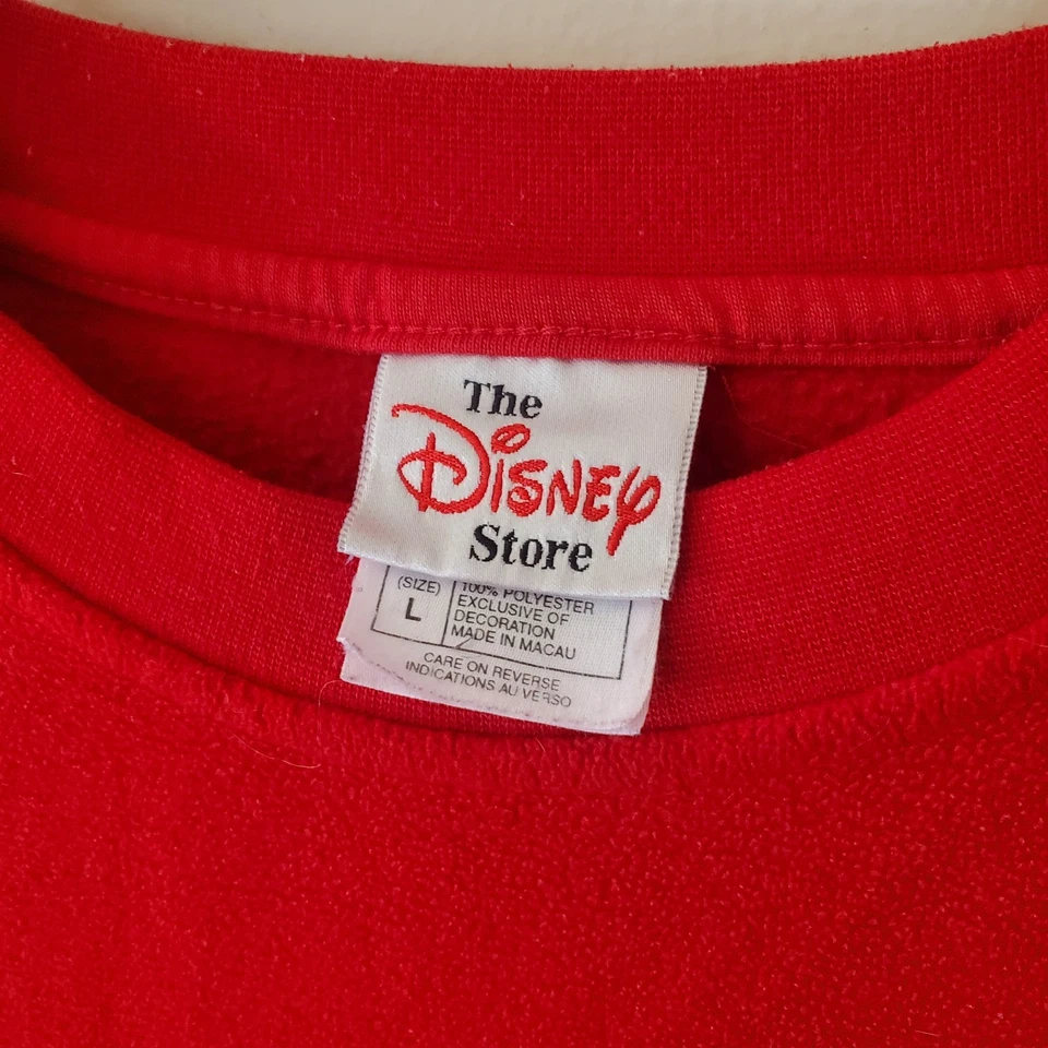Vintage The Disney Store Winnie The Pooh & Friends Red Pullover Sweatshirt EUC - Image 3 of 4