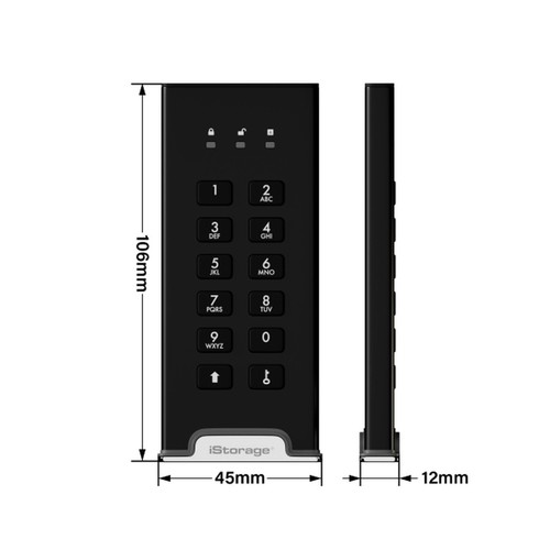 Diskashur M2 2TB USB 3.2 (Gen 1), USB C, USB A Cables / 370 MB/S Lire, De - Afbeelding 4 van 5