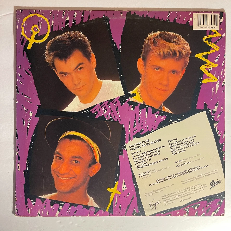 Culture Club – Kissing To Be Clever Vinyl, LP 1982 Epic – FE 38398 - Image 2 of 4