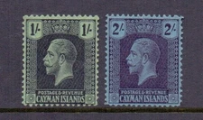 CAYMAN IS. 1922-25 GV 1/- & 2/- DEFS. SG79-80 MNH CAT £26