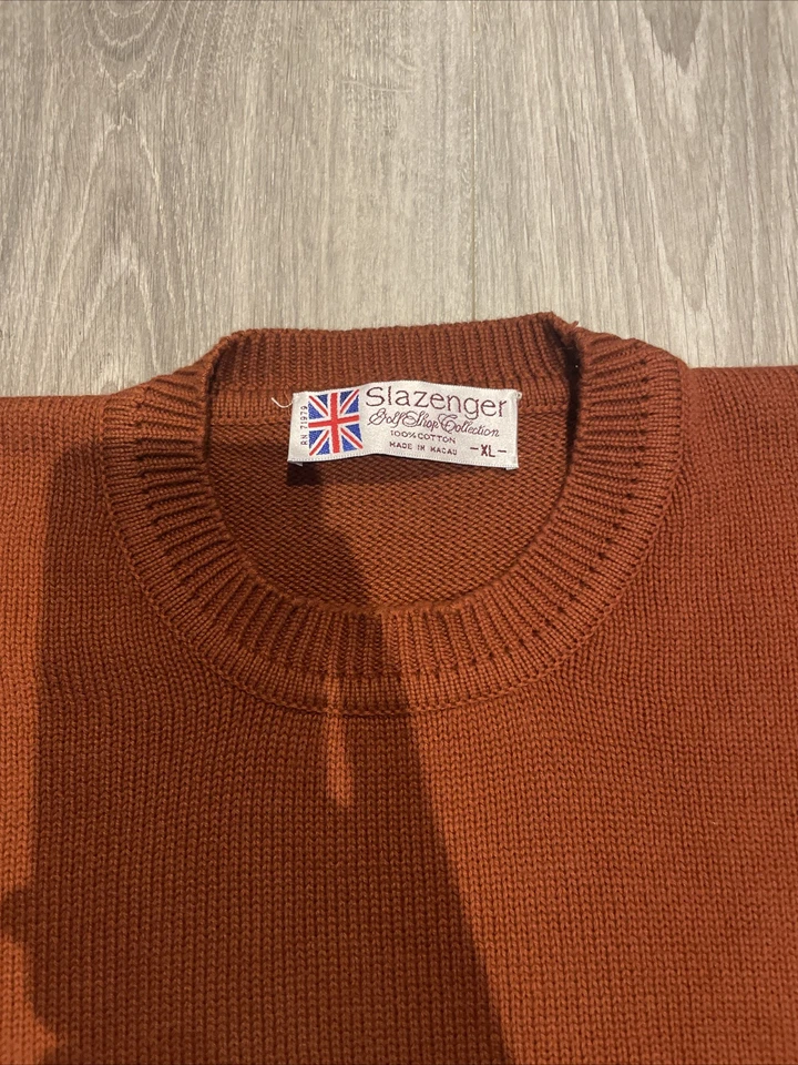 Suéter de Golf SLAZENGER Raro Colección Tienda de Golf 100% Algodón Vintage Años 90 Talla XL Foto 3 de 4