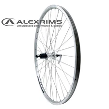 700c Silver Hybrid Bike ALEX DOUBLEWALL REAR Wheel 135mm fits Shimano Cassettes