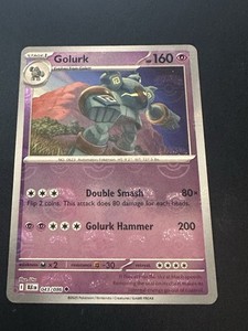 Golurk 043/086 Pokemon Black Bolt Master Ball Reverse Holo NM