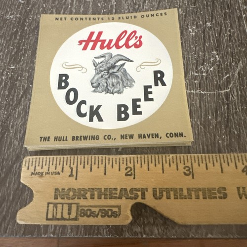 Vtg Lot Of (40) Hull’s Bock Beer 12 oz Paper Labels - Picture 6 of 7