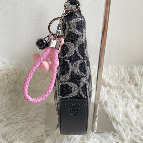 Bolso de Mano Coach Vintage Hobo 8139 Gris Tweed Cuero Y2K Mini Cartera - Imagen 4 de 24