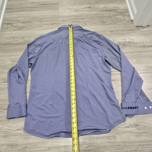 Camisa Mizzen and Main Para Hombre XL Ajuste Azul Cuadros - Imagen 10 de 12