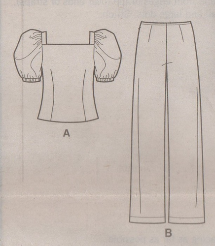 New Look Sewing Pattern 6678 Square Neck Top with Puff Sleeves Trousers Sz 6-18 - Picture 12 of 13