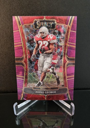 EDDIE GEORGE 🔥 2023 Panini Select Draft Picks Concourse Purple Lazer Prizm #90