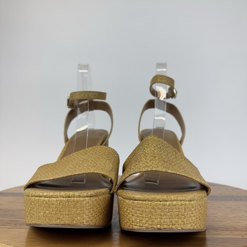 New NWOB Womens Nordstrom Rack Kansel Raffia Platform Heels Sandals Size 11 M - Picture 3 of 8
